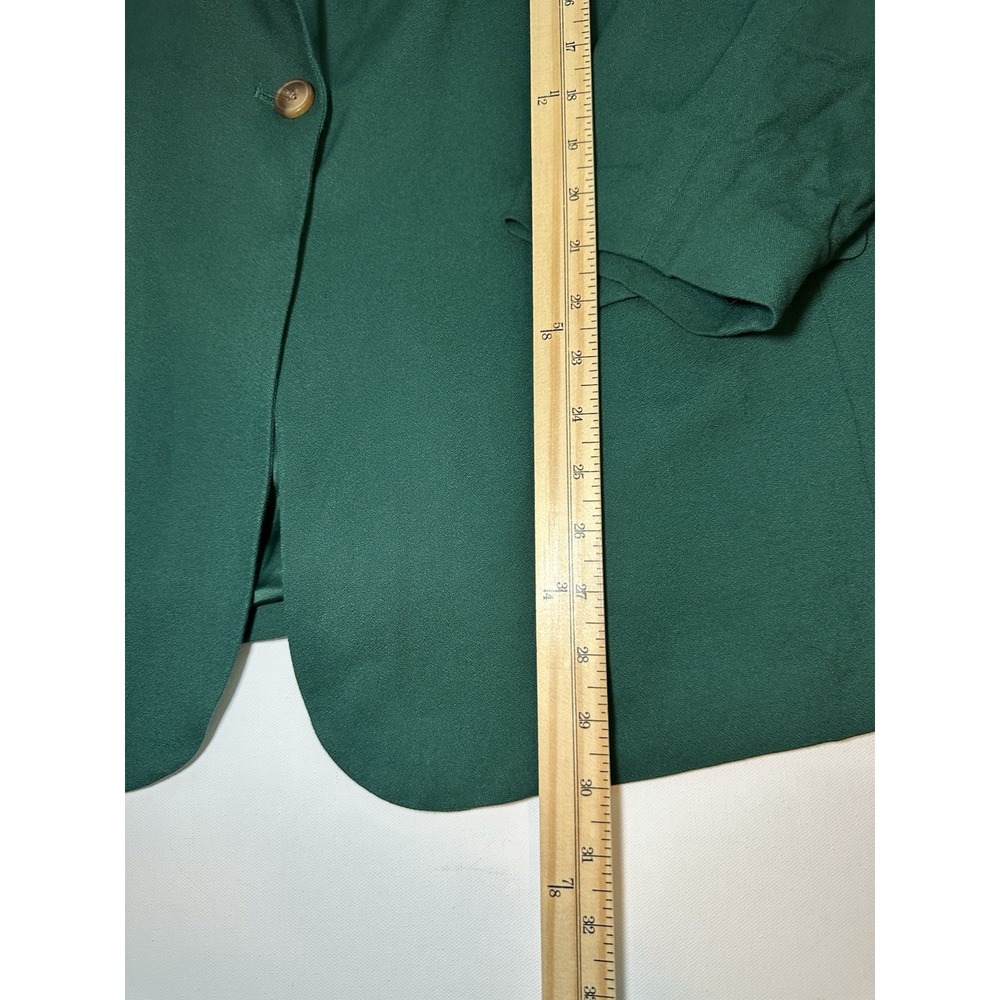 J Jill Blazer Lined Jacket Hunter Green Boxwood Pockets Women's SIZE XL - Picture 12 of 15